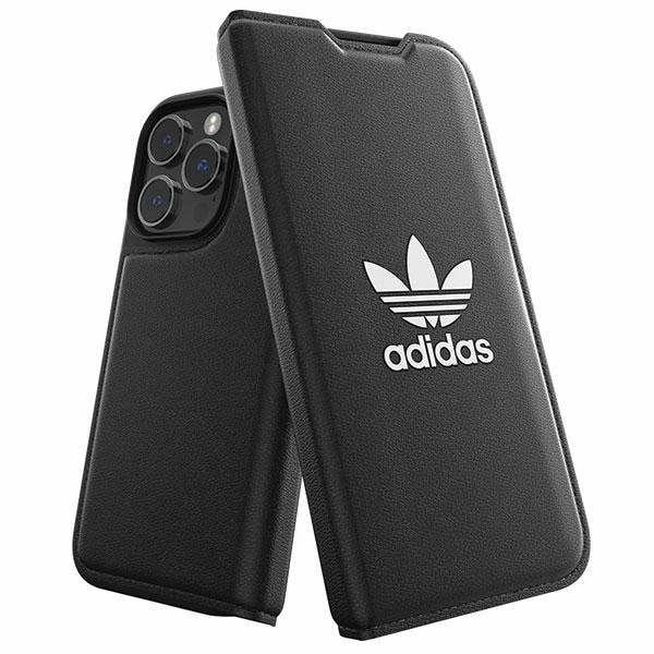 Adidas OR Booklet Case BASIC iPhone 14 Pro 6.1" musta/musta valkoinen 50182