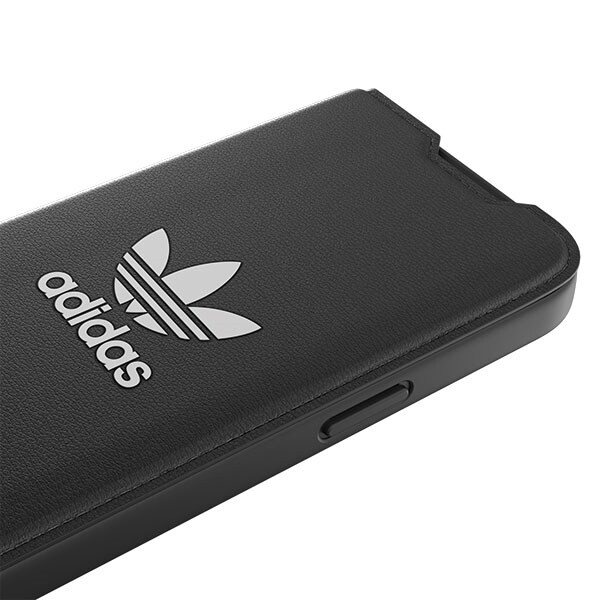 Adidas OR Booklet Case BASIC iPhone 14 Pro 6.1" musta/musta valkoinen 50182