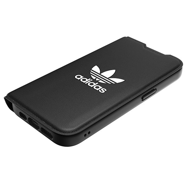 Adidas OR Booklet Case BASIC iPhone 14 Pro 6.1" musta/musta valkoinen 50182