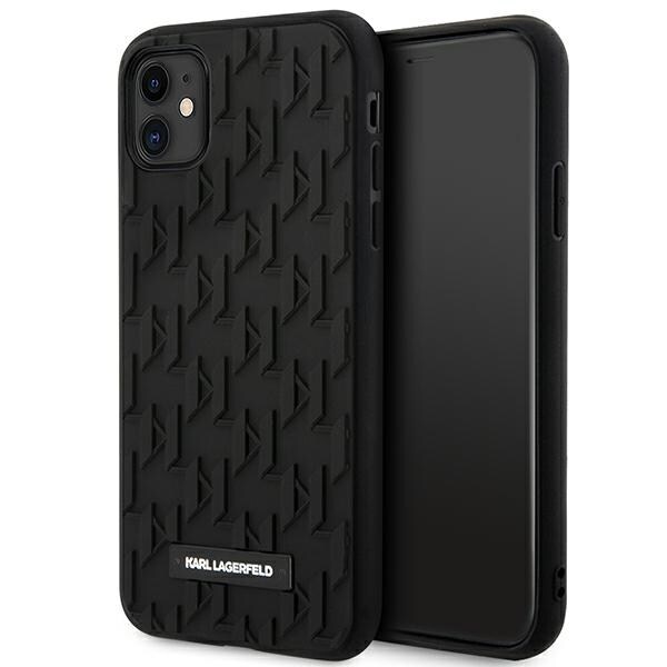Karl Lagerfeld KLHCN61RUPKLPK iPhone 11 / Xr 6.1" kovakotelo musta/musta 3D Monogrammi