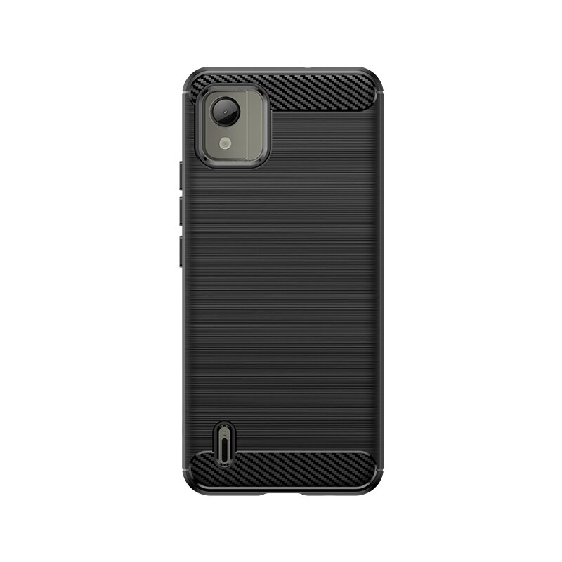 Carbon Case silikoni tapauksessa Nokia C110 - musta