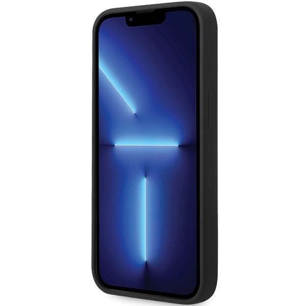 BMW BMHMP14SSILBK2 kotelo iPhone 14:lle - musta Signature Liquid Silicone MagSafe -nesteen silikoni
