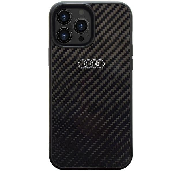 Audi Carbon Fiber iPhone 14 Pro Max 6.7" musta/musta kovakotelo AU-TPUPCIPCIP14PM-R8/D2-BK