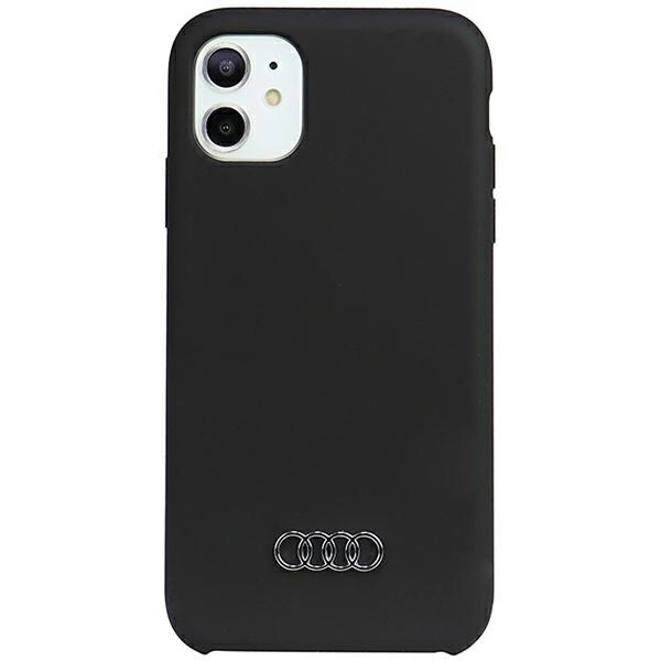Audi Silikoni Case iPhone 12/12 Pro 6.1" musta/musta kovakotelo AU-LSRIP12P-Q3/D1-BK