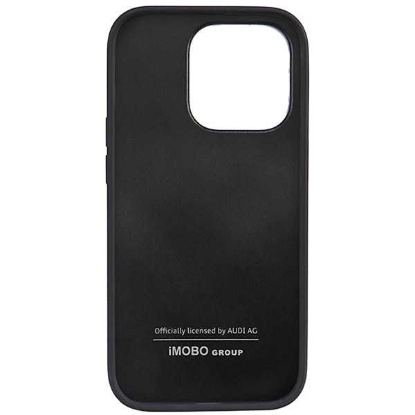 Audi Synteettinen nahka iPhone 14 Pro 6.1" musta/musta kotelo AU-TPUPPCIP14P-TT/D1-BK