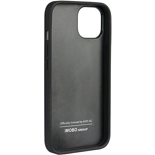 Audi Aitoa nahkaa iPhone 12/12 Pro 6.1" musta/musta kovakotelo AU-TPUPCIP12P-Q8/D1-BK