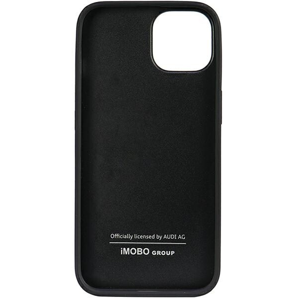 Audi Aitoa nahkaa iPhone 12/12 Pro 6.1" musta/musta kovakotelo AU-TPUPCIP12P-Q8/D1-BK
