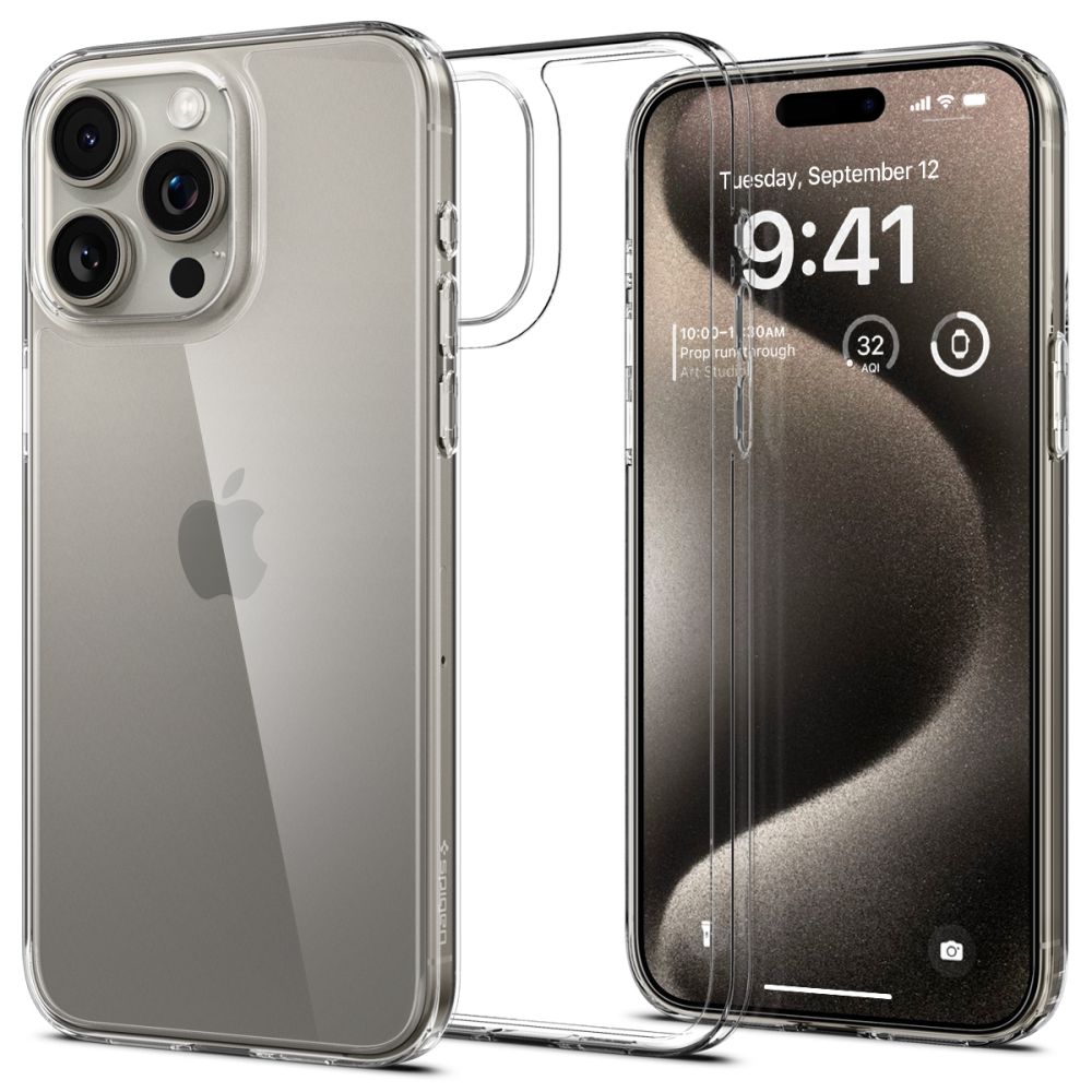 Spigen Airskin-hybridikotelo iPhone 15 Pro Maxille - Kirkas