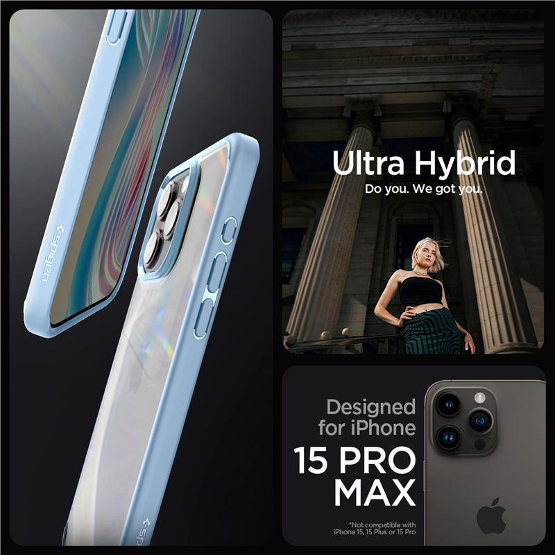 Spigen Kristallihybridikotelo iPhone 15 Pro Maxille - Kirkas sininen