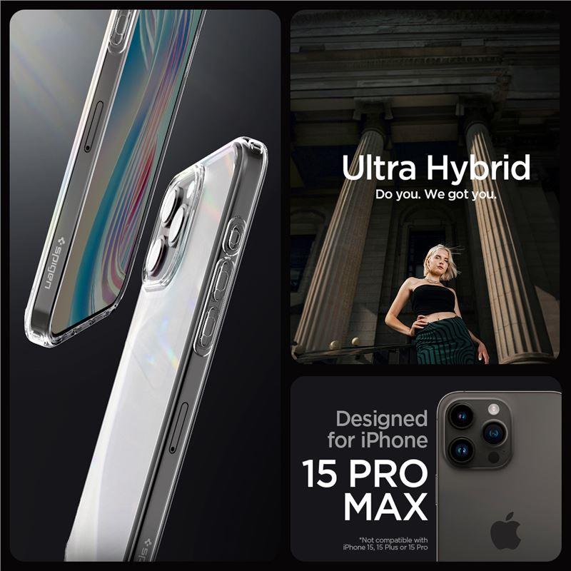 Spigen Ultra Hybridikotelo iPhone 15 Pro Maxille - Kirkas mattapintainen