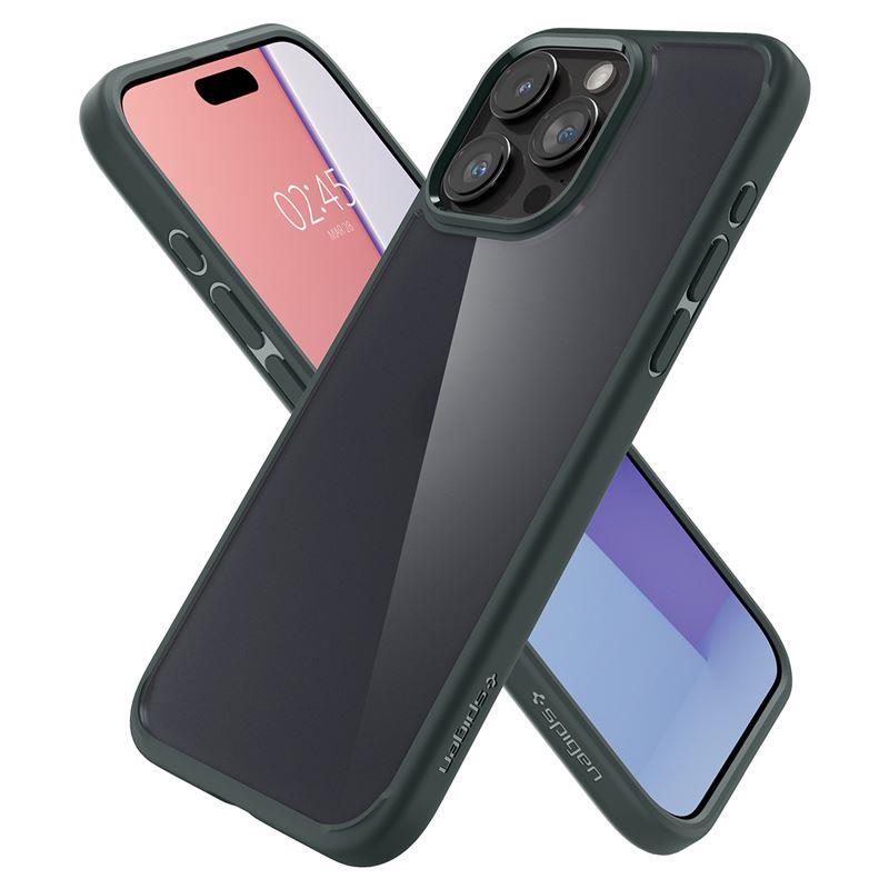 Spigen Ultra Hybrid iPhone 15 Pro Max kotelo - tummanvihreä