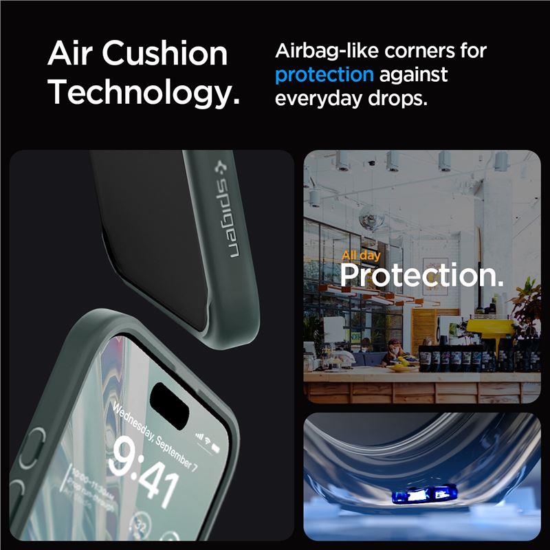Spigen Ultra Hybrid iPhone 15 Pro Max kotelo - tummanvihreä
