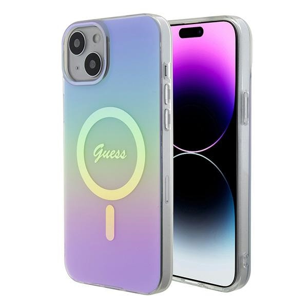 Guess GUHMP15SHITSU iPhone 15 6,1" violetti/lila kovakotelo IML Iridescent MagSafe