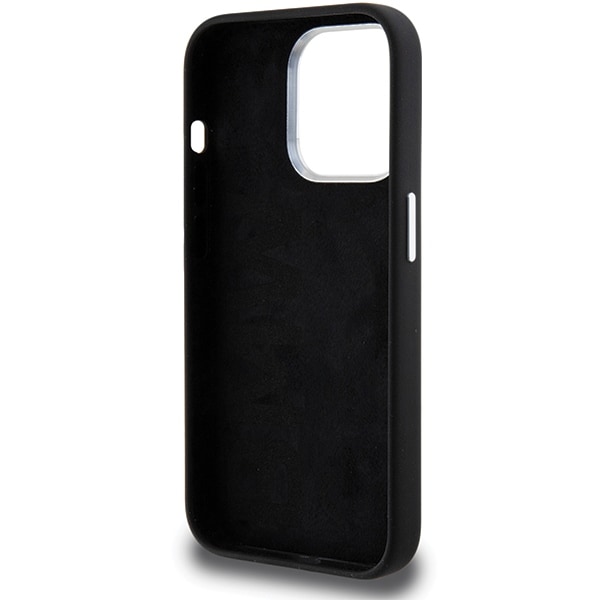BMW Signature Liquid Silicone MagSafe -kotelo iPhone 15 Pro:lle - musta