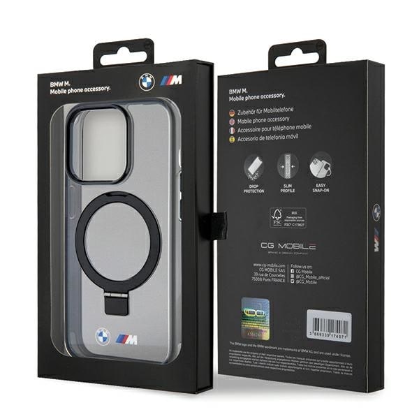 BMW Ring Stand M Collection MagSafe -kotelo 15 Pro -malliin - musta