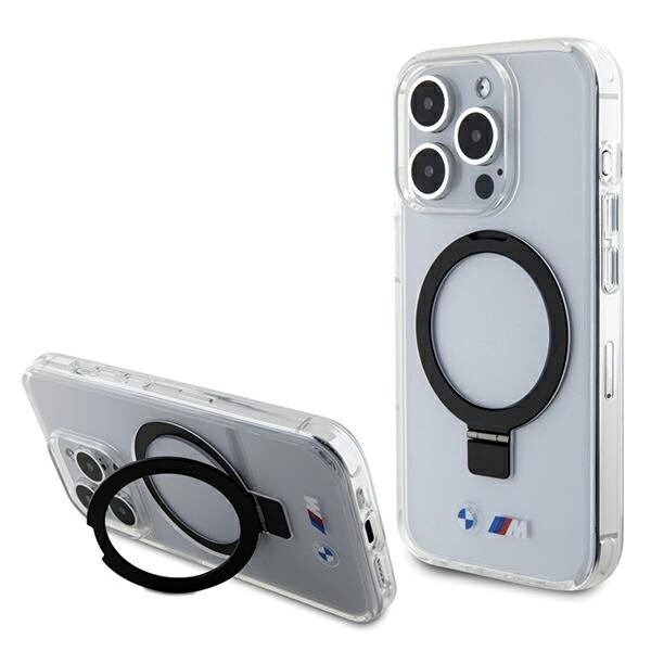 BMW M Collection MagSafe Ring Stand -kotelo iPhone 15 Pro:lle - Kirkas
