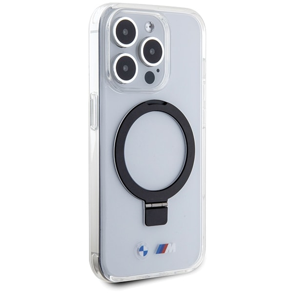 BMW M Collection MagSafe Ring Stand -kotelo iPhone 15 Pro:lle - Kirkas