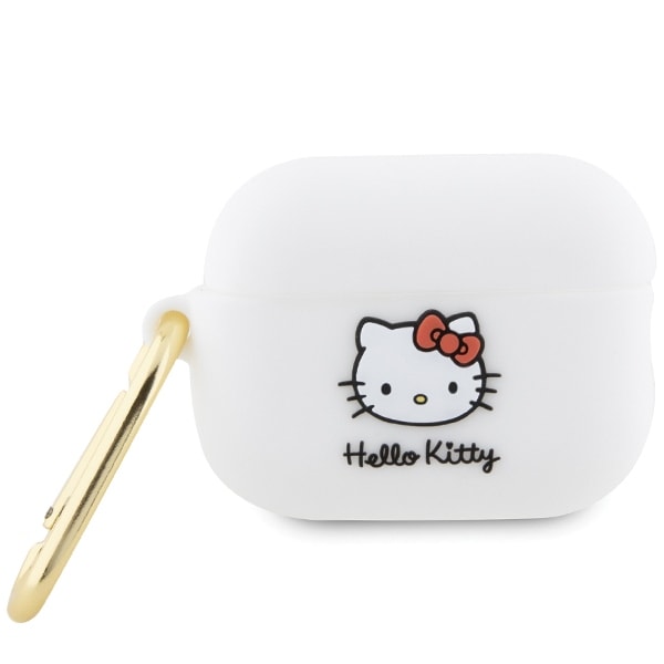 Hello Kitty Silikoni 3D Kitty Head kotelo AirPods Pro 2 (2022/2023) - valkoinen
