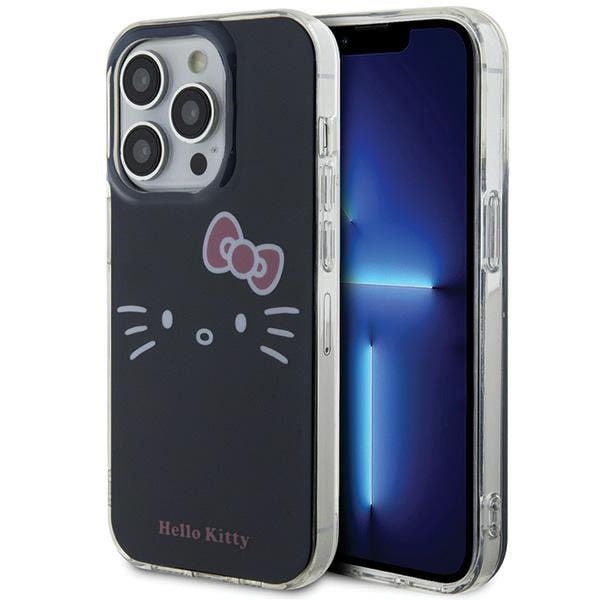 Hello Kitty IML Kitty Face kotelo iPhone 14 Pro - musta