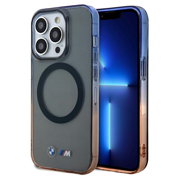 BMW Gradient Bumper MagSafe -kotelo iPhone 15 Pro Maxille - harmaa BMW - harmaa