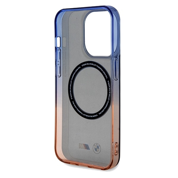 BMW Gradient Bumper MagSafe -kotelo iPhone 15 Pro Maxille - harmaa BMW - harmaa