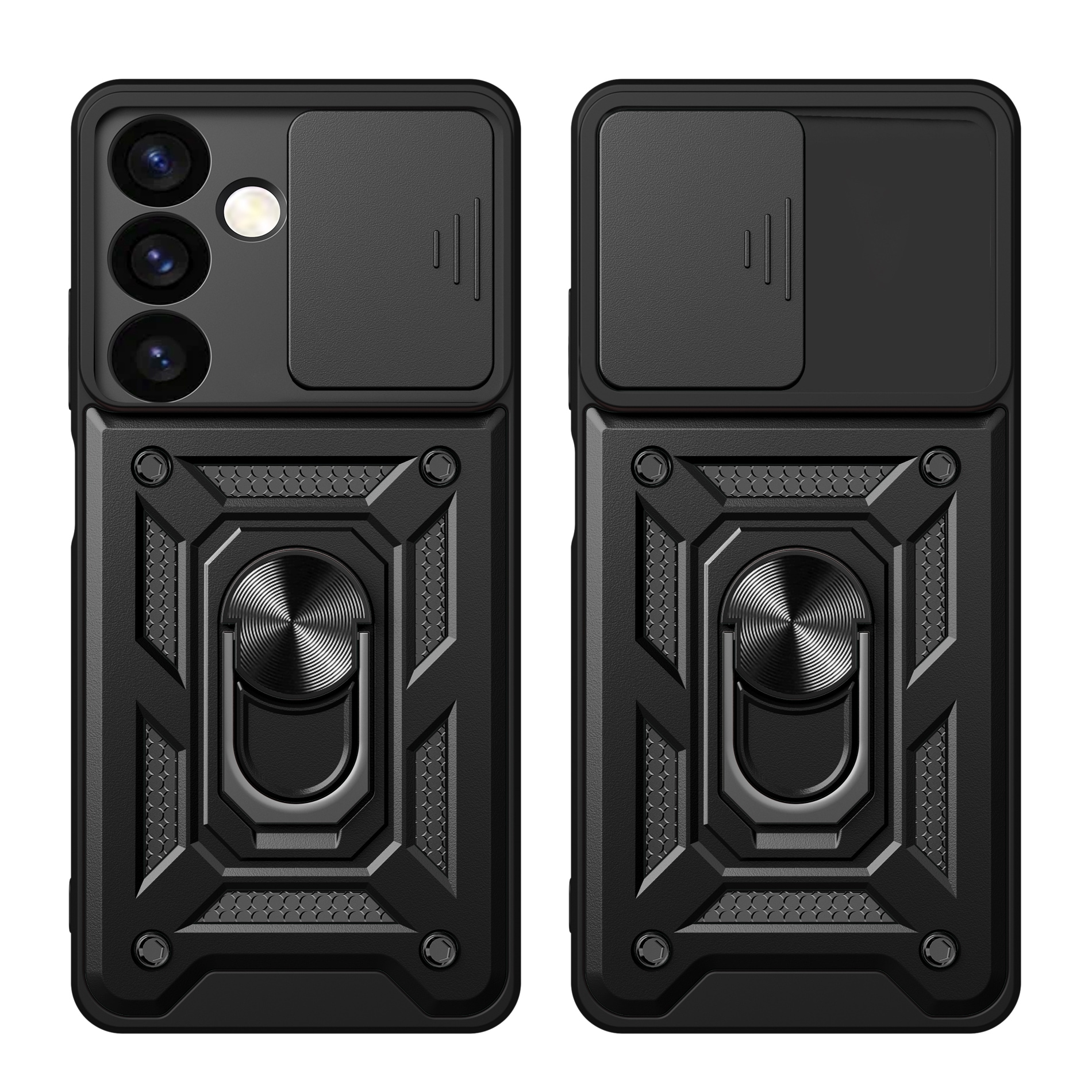 Hybrid Armor Camshield panssaroitu kotelo Samsung Galaxy S24+ kamerasuojalla - musta