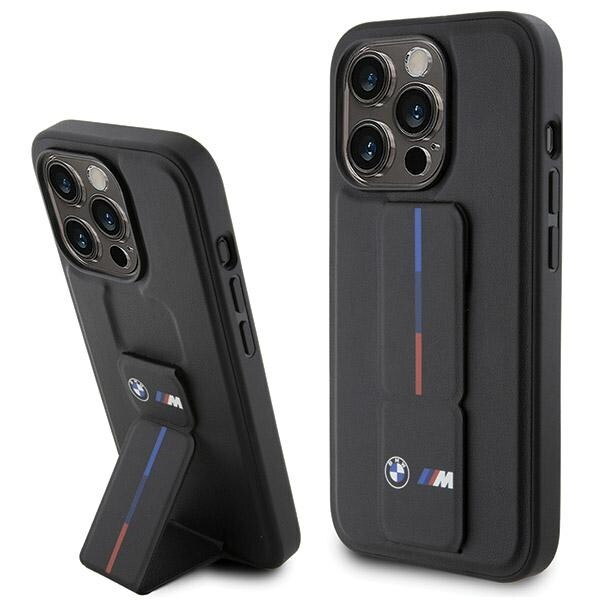 BMW Grip Hot Stamp -kotelo iPhone 15 Pro:lle - musta