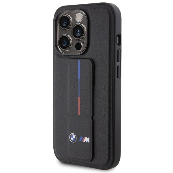 BMW Grip Hot Stamp -kotelo iPhone 15 Pro Maxille - musta