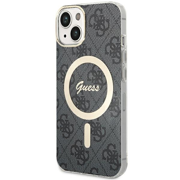Guess 4G MagSafe -kotelo iPhone 15 Plus / 14 Plus - musta