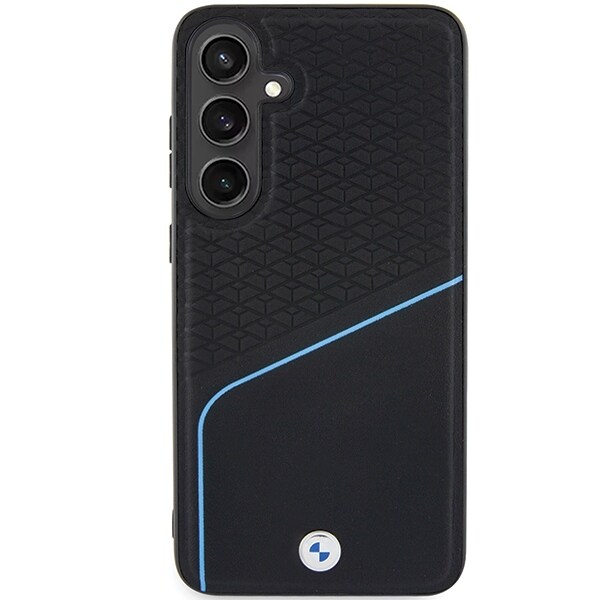 BMW BMHMS24S23RDCLK S24 S921 Musta Kovakotelo Signature Leather Textured MagSafe (kuvioitu nahka)