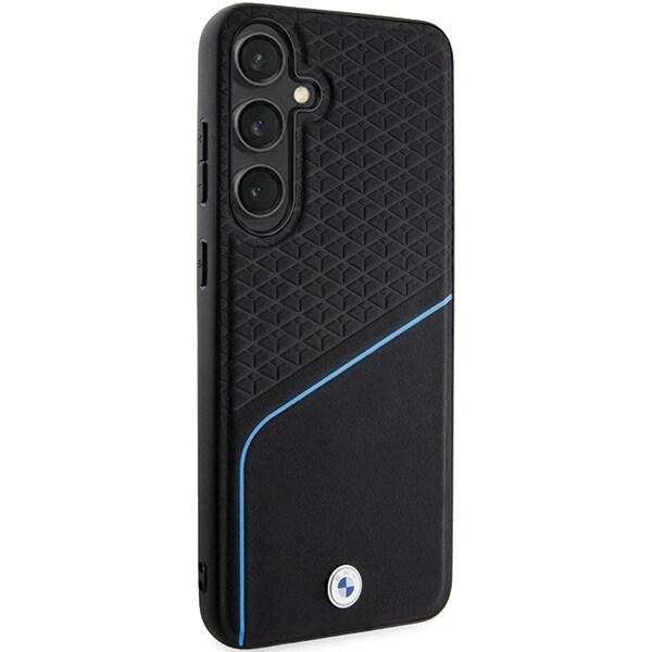 BMW BMHMS24S23RDCLK S24 S921 Musta Kovakotelo Signature Leather Textured MagSafe (kuvioitu nahka)