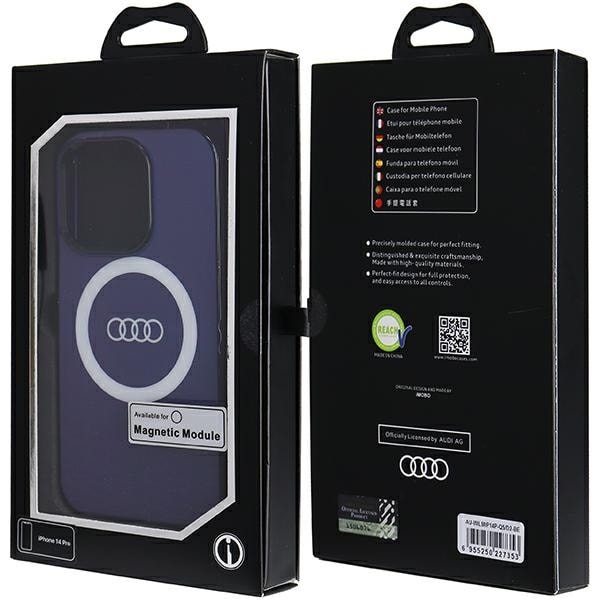 Audi IML Big Logo MagSafe kotelo iPhone 14 Pro:lle - sininen