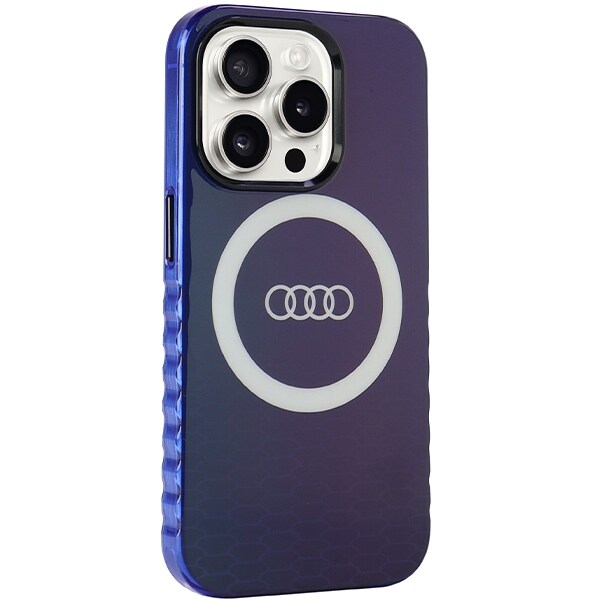 Audi IML Big Logo MagSafe kotelo iPhone 15 Pro - sininen