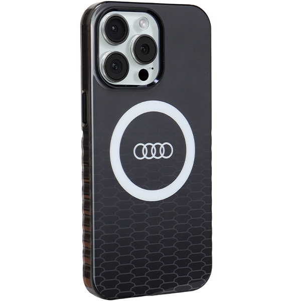 Audi IML Big Logo MagSafe kotelo iPhone 15 Pro Max - musta