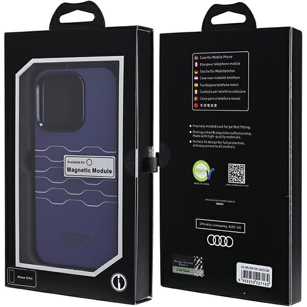 Audi IML MagSafe kotelo iPhone 15 Pro:lle - sininen