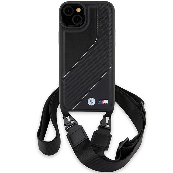 BMW M Edition Carbon Stripe & Strap kotelo iPhone 15 / 14 / 13 - musta