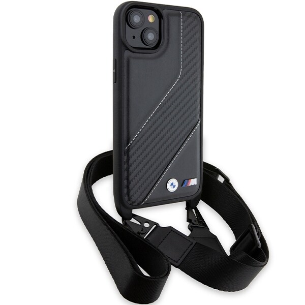 BMW M Edition Carbon Stripe & Strap kotelo iPhone 15 / 14 / 13 - musta