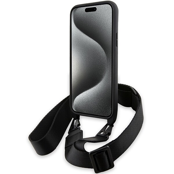 BMW M Edition Carbon Stripe & Strap kotelo iPhone 15 / 14 / 13 - musta