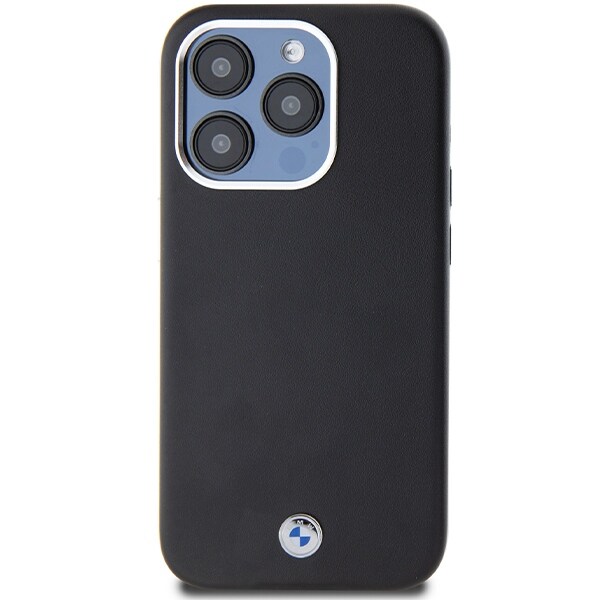 BMW Signature Wrapped Metal MagSafe -kotelo iPhone 15 Pro - mustalle mallille - musta