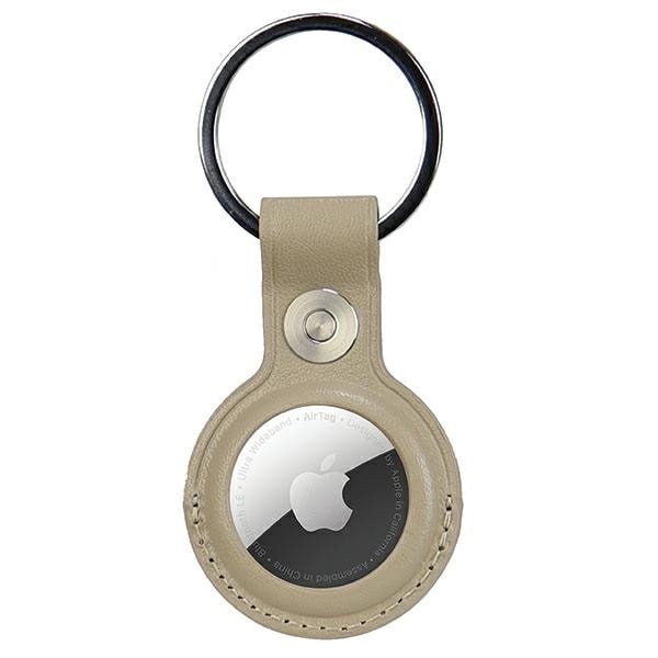 Audi synteettisestä nahasta valmistettu AirTag-kotelo - beige