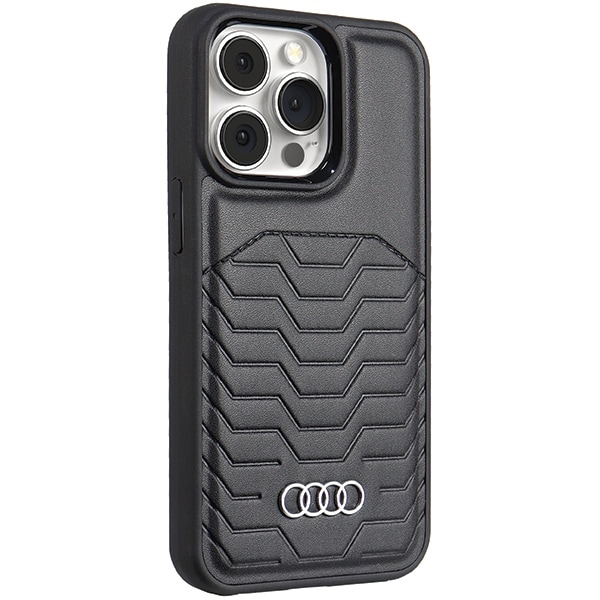 Audi synteettinen nahka kotelo MagSafe varten iPhone 13 Pro / 13 - musta