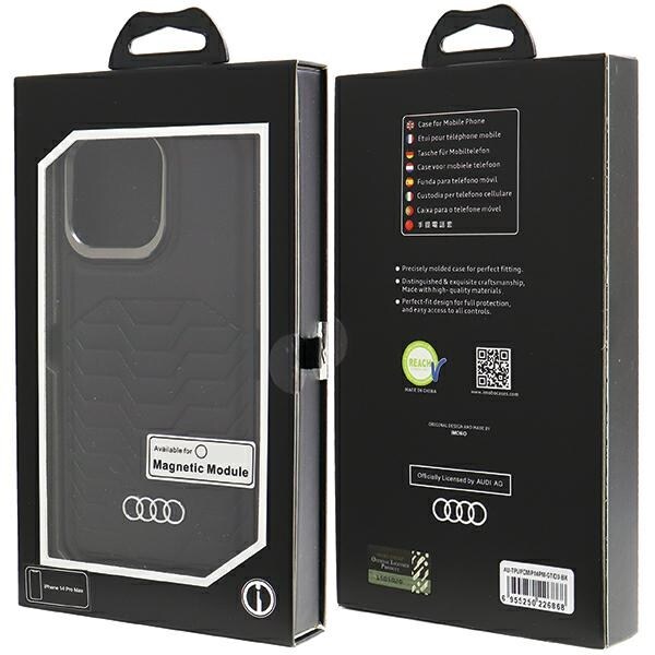 Audi synteettinen nahkakotelo MagSafe varten iPhone 14 Pro Max - musta