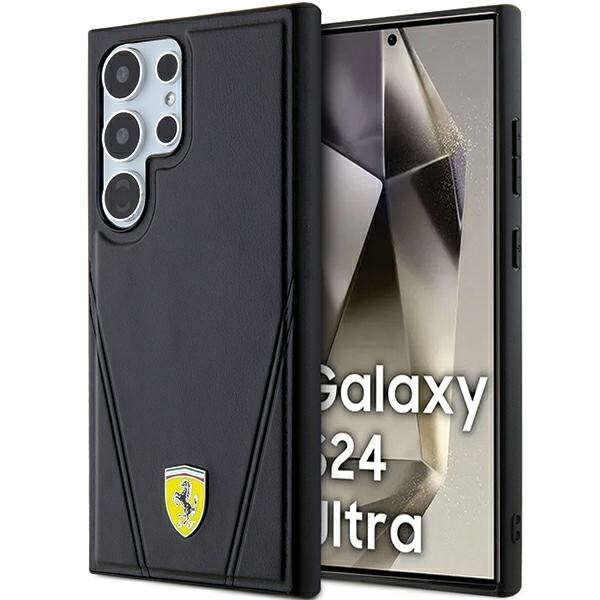 Ferrari Hot Stamp V Lines MagSafe kotelo Samsung Galaxy S24 Ultra - musta - musta