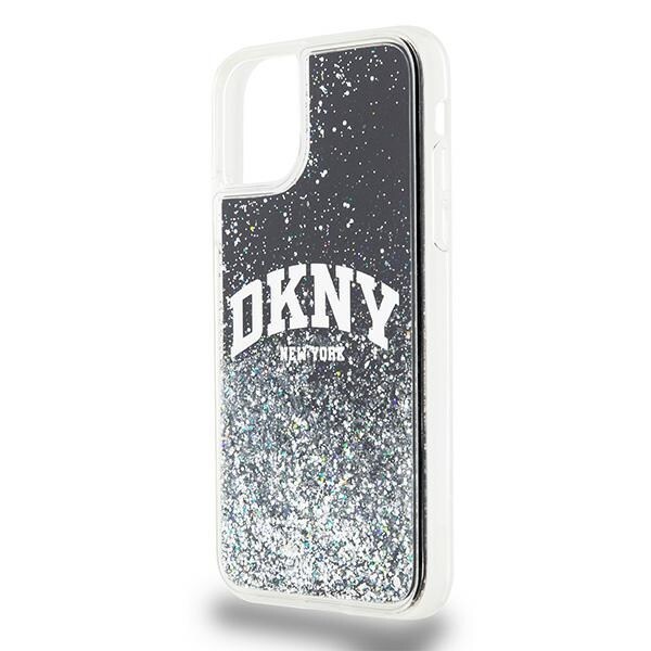 DKNY Liquid Glitter Big Logo tapauksessa iPhone 11 / Xr - musta