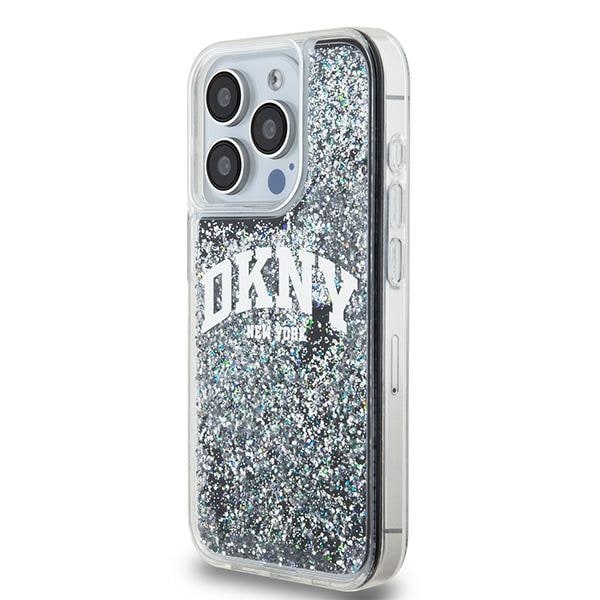 DKNY Liquid Glitter Big Logo iPhone 13 Pro / 13 Case - Musta
