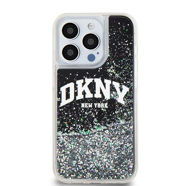 DKNY Liquid Glitter Big Logo iPhone 13 Pro / 13 Case - Musta