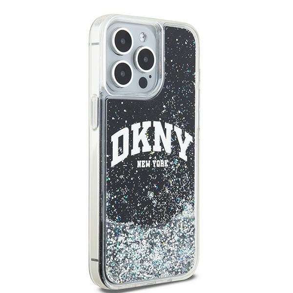 DKNY Liquid Glitter Big Logo iPhone 13 Pro Max Case - Musta