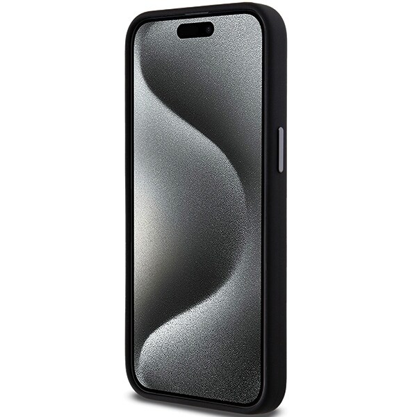 DKNY neste silikoni metalli logo iPhone 15 Pro Max Case - musta