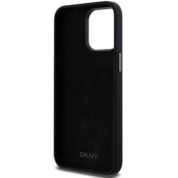 DKNY neste silikoni metalli logo iPhone 15 Pro Max Case - musta