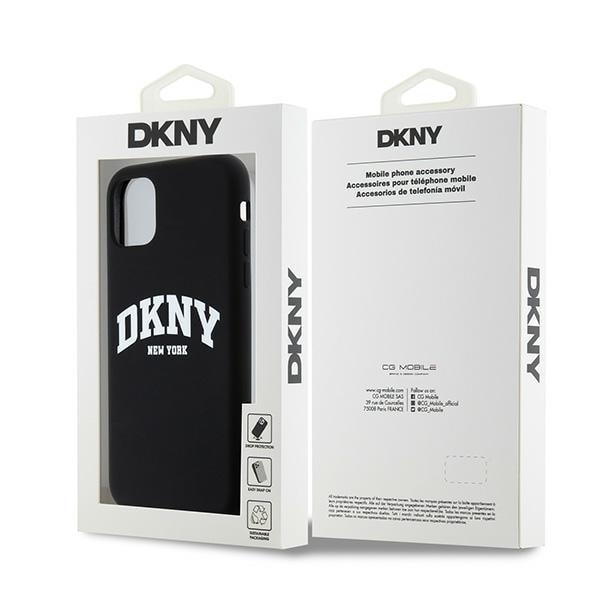 DKNY neste silikoni valkoinen painettu logo MagSafe tapauksessa iPhone 11/Xr - musta
